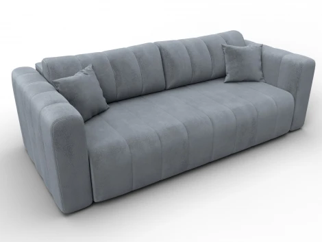 Диван прямой Лига-062 НПБ (ДСП,Фанера,ХДФ/Пластик/Велюр/Серый) Лига Диванов 130278