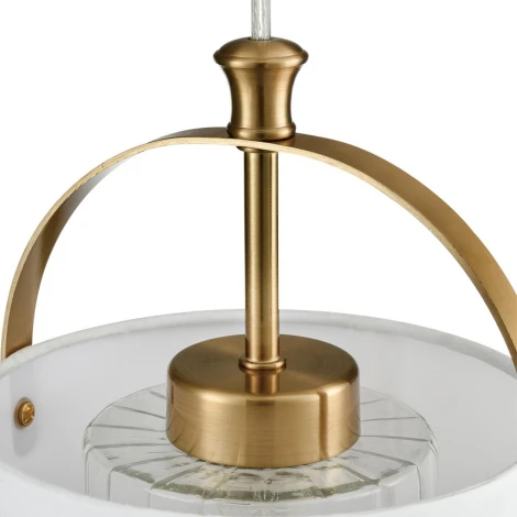 Подвесной светильник Lumion Jane 6593/1 латунь/белый, металл/текстиль, стекло E14 1*40W 220V (на проводе, круглые)