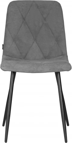 Стул обеденный DOBRIN CHILLY ROMBO (Серый Simple 33, основание черное) 006 ROMBO, цвет сиденья серый основания черный