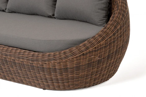 "Барселона" диван из искусственного ротанга трехместный, цвет коричневый 4SIS арт.УТ-00009401