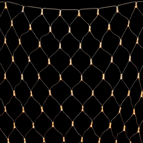 Светодиодная сеть с колпачком 2 x 3 м тепло-белая 220В, 384 LED, провод прозрачный ПВХ, IP65 Laitcom NTL384CAP-10-2WW