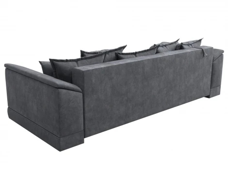 Диван прямой НордСтар НПБ (ДСП,ЛДСП,Брус/Пластик,Металл/Велюр/Темно-серый) Лига Диванов 133192