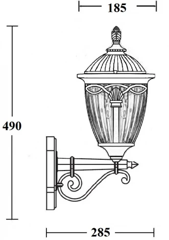 Настенный фонарь уличный IP44 Oasis Light FES 86301 02 Bl (220V, фонарь)