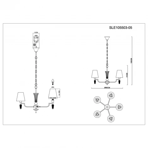 Подвесная люстра Evoluce Reimo SLE105503-05