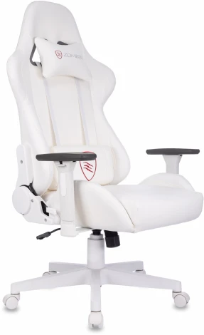 Кресло игровое Zombie Neo белый эко.кожа крестов. пластик пластик белый