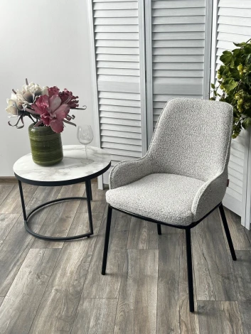 Стул BRIO UF995-02, букле / черный каркас / Товарный знак DISAUR