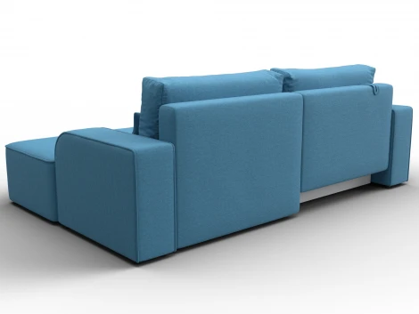 Диван угловой Лига-120 угол правый (ДСП,Брус,Фанера,ЛДС,Рогожка/Голубой) Лига Диванов 137286