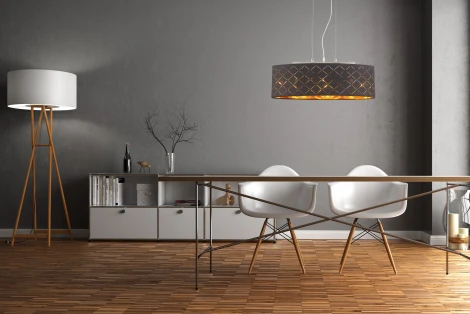 Подвесной светильник Globo Clarke 15229H2 (220V, на тросе, круглые, узор в клетку)