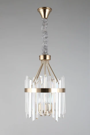 Подвесная люстра Aployt Melisa APL.747.03.04 (220V, хрусталь, на цепи, свеча, круглые)