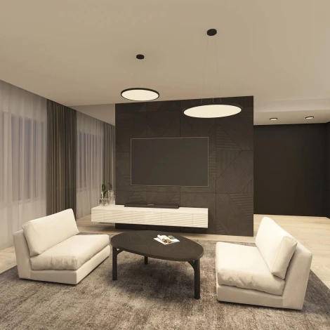 Потолочный светильник круглый Denkirs Thin DK6524-BK (LED, 220V, круглые, IP40)