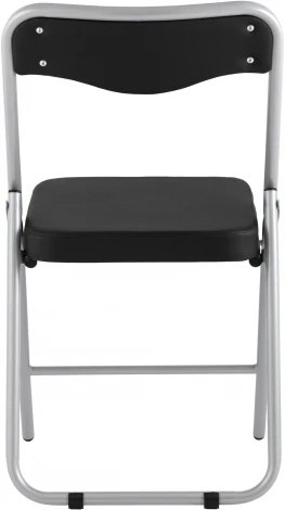 Складной стул Stool Group Джонни экокожа черный каркас металлик УТ000035369