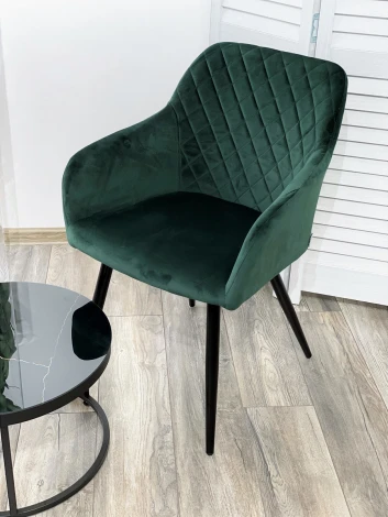Стул M-City BRANDY BLUVEL-78 зеленый/ черный каркас