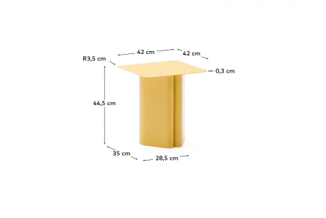 Столик Arvin из железа желтого цвета 42 x 42 см арт.261815