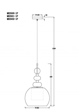 Подвесной светильник MyFar Луи MR2500-1P