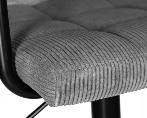 Набор 2 шт стул барный DOBRIN KRUGER ARM BLACK (серый вельвет (LAR-E2041-25))