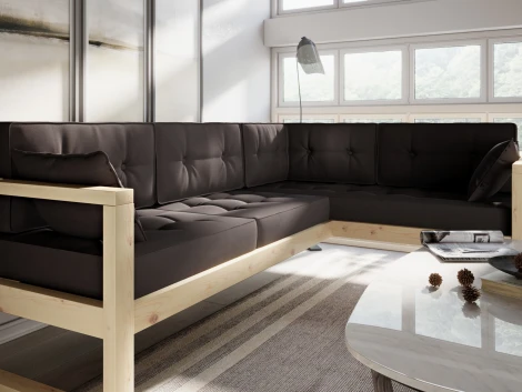 Диван Arsko Астер У сосна каменный велюр