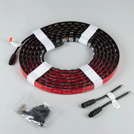 Светодиодная лента герметичная FLT-PS-S42-BLACK-23mm 24V RGB (21 W/m, IP67, 15deg, 5m) (Arlight) 050117