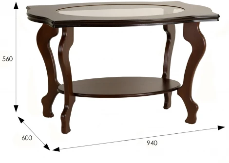 Стол журнальный Берже 1С тёмно-коричневый от фабрики Mebelik