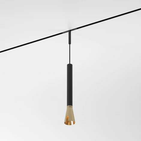 Трековый светильник магнитный Elektrostandard Mini Magnetic 85165/01 3W 3000K (черный/латунь) (LED, 24V, круглые)