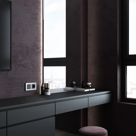 Рамка на 2 поста Platinum (алюминий) Werkel W0022606 (a059212)