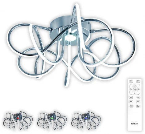 Потолочная люстра светодиодная с пультом Мишель CL229151 Citilux