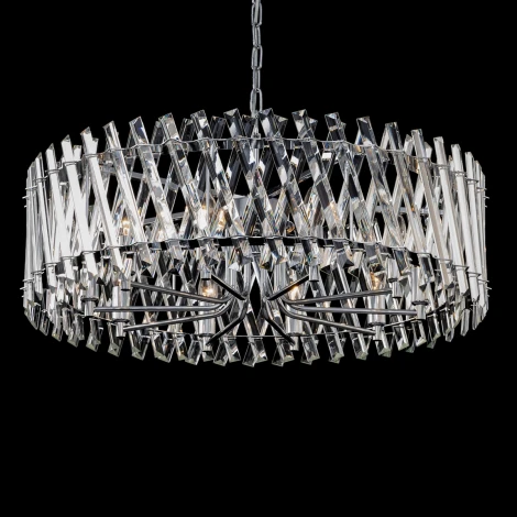 Подвесная люстра Citilux Ингвар CL334291 (220V, хрусталь, на цепи, круглые)