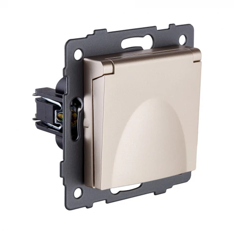 Розетка штепсельная SCHUKO 16A/250 В с крышкой, золотой Kollinger REA-006GD для Aspekt, Eleganz, Reflex