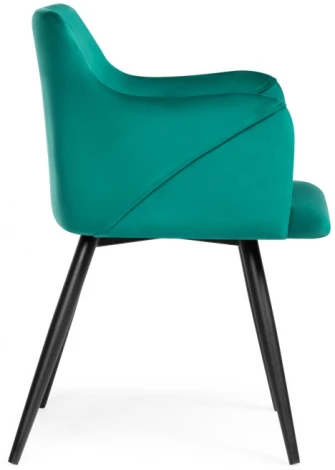 Стул Woodville на металлокаркасе Эджелл зеленый / черный 551068