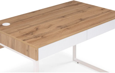 Письменный стол Woodville Реус дуб вотан / белый 542655