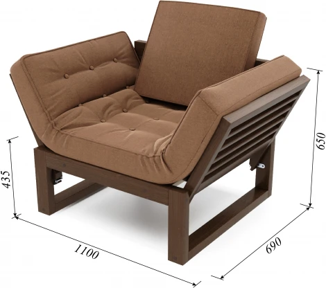 Кресло Arsko Балтик орех коричневая рогожка