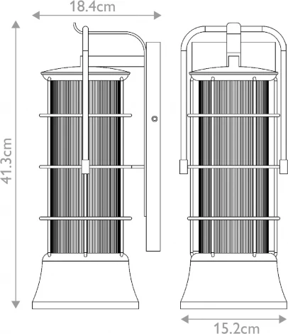 Настенный уличный светильник Eurofase QN-RIVAMAR-M-BLK-GD (220V, IP44)