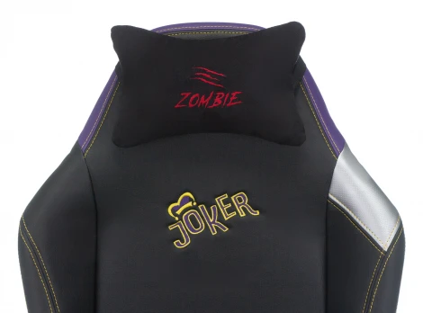 Кресло игровое Zombie HERO JOKER PRO черный/фиолетовый эко.кожа с подголов. крестовина пластик