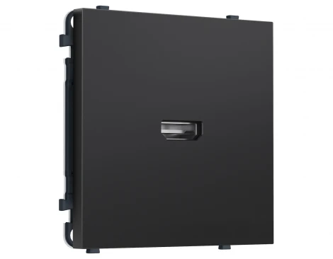 Комплект механизма розетки HDMI 2.1 (Черный матовый) Ambrella Volt QUANT PRO MS814030