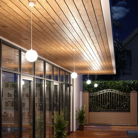 Уличный светильник подвесной Elektrostandard Sfera 35158/H белый (220V, на проводе, шар, IP54)