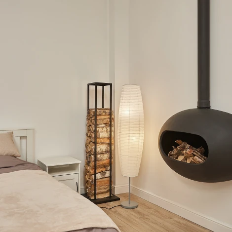 Торшер Е27, 2х60W. механический выключатель, белый Uniel UML-T410 2хE27 WHITE