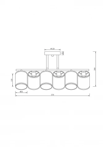 Потолочная люстра на штанге Freya Course FR5136PL-06CH