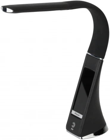 Офисная настольная лампа с будильником Эра NLED-461-7W-BK (220V, диммер, сенсорный выключатель)