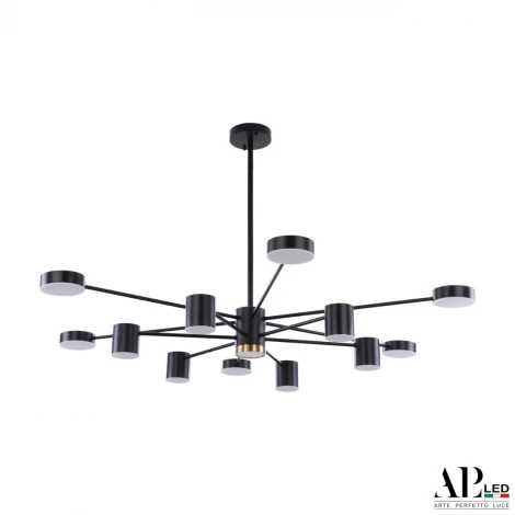 Потолочная люстра на штанге светодиодные APL LED Ferrara 3307.6293-12 Black