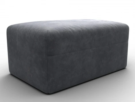 Модуль пуф Лига-060 НПБ (ЛДСП,Брус,Фанера,Велюр/Темно-серый) Лига Диванов 129584