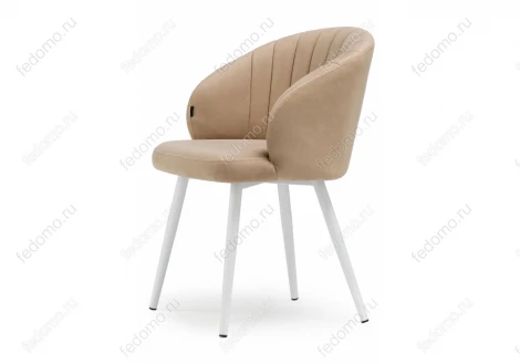 Стул Woodville на металлокаркасе Бэнбу velutto 05 / белый 462398