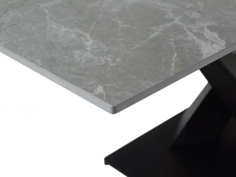 Раздвижной обеденный стол Montel ОГОГО Обстановочка! (Керамика/Серый,Черный) арт.926792