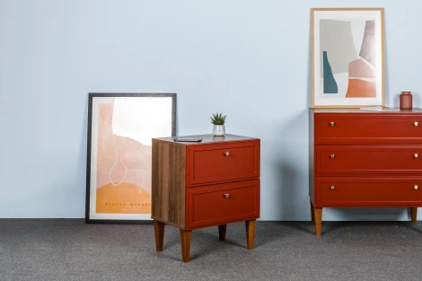 Тумба прикроватная R-Home Norton кармин