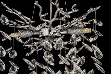 Подвесная люстра хрустальная Dio D`arte Tavenna Nickel Tavenna H 1.5.32.638 N (220V, на тросе)