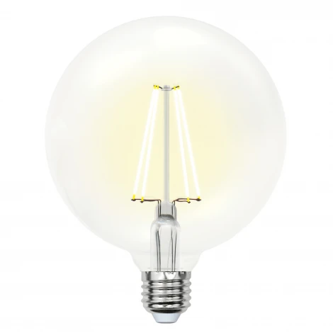 Лампочка светодиодная шар прозрачная E27 15W 3000K Uniel LED-G125-15W/3000K/E27/CL PLS02WH