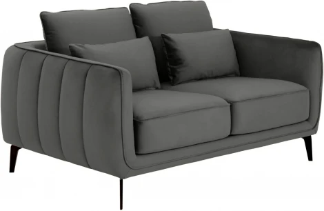 Диван Amsterdam двухместный ОГОГО (арт.653381), (Ткань/Серый)