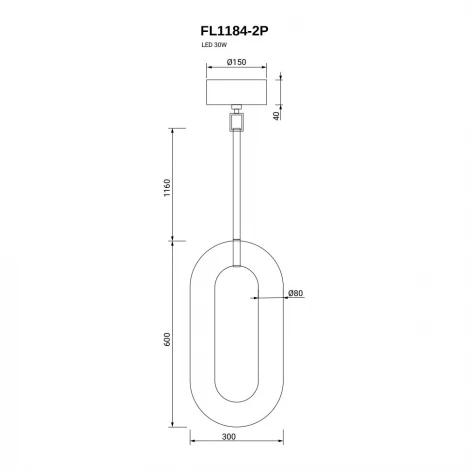 Подвесной светильник светодиодный Fluorite Concetto FL1184-2P