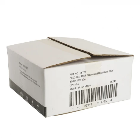 Лента светодиодная Saffit SST20 55245 60SMD(2835)/м 6Вт/м 220V 50м , 6500K, IP65