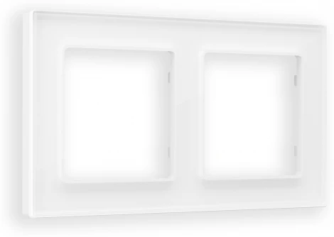Рамка Ambrella Volt ALFA Platos (Белый Стекло закаленное натуральное) 2-ая AF380102