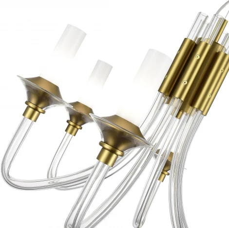 Подвесная люстра ST Luce Vetrano SL1241.203.06 Золотистый/Белый E14 6*40W (220V, на тросе)