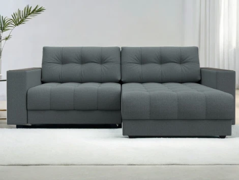 Диван угловой с декором Лига-049 НПБ Лига Диванов (Рогожка) арт.128452